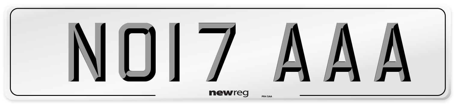 NO17 AAA Number Plate from New Reg